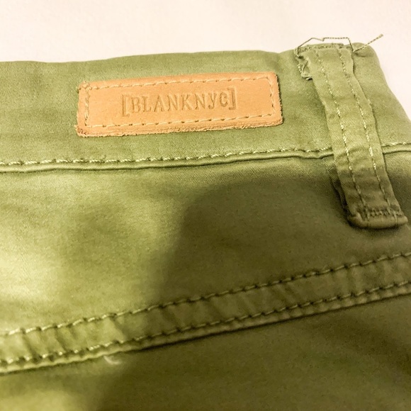 BLANK NYC Army Olive Green Skinny Zipper Pants-26 - Picture 5 of 12